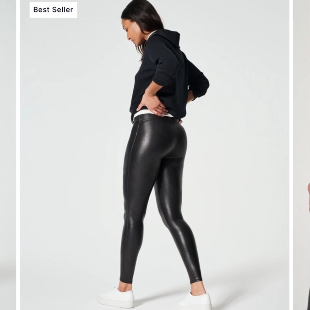 XS Spanx Faux Leather Leggings
